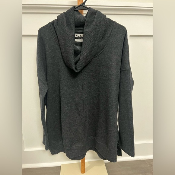 Marc New York Andrew Marc Performance Heather Dark Gray Cowl Neck Sweater sz XL - Picture 1 of 7
